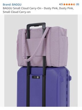 BAGGU Small Cloud Carry-On Tote in Dusty Pink Lilac